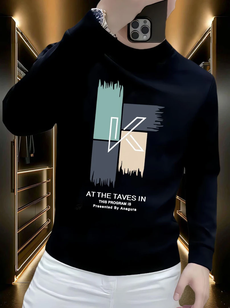 个性潮流涂鸦K印花重磅圆领卫衣痞帅街头宽松休闲时尚男潮流卫衣