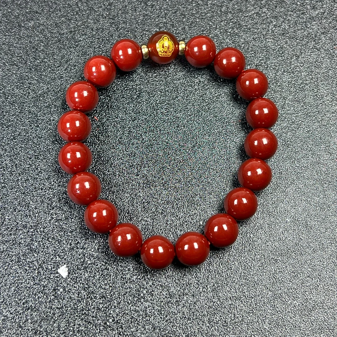 含辰砂工艺品臻石粉丝福利,卡10朱砂手串