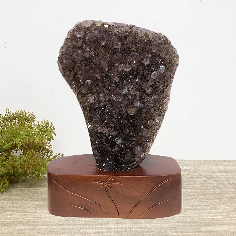 东海水晶天然紫水晶簇晶洞办公室摆件礼品乔迁新居送礼品奇石摆件