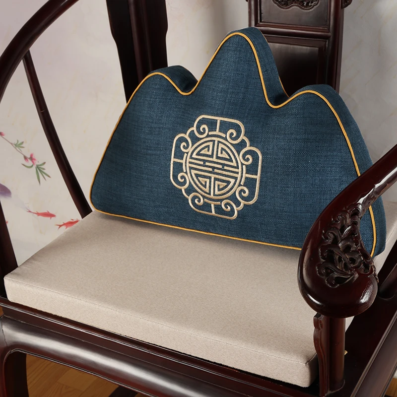 新中式靠山枕红木椅子靠垫云枕床上靠背大靠枕沙发靠背垫腰枕定制