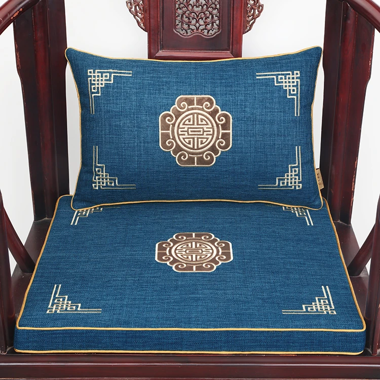 艺必旭新中式红木椅子坐垫中式餐椅实木家具圈椅沙发垫