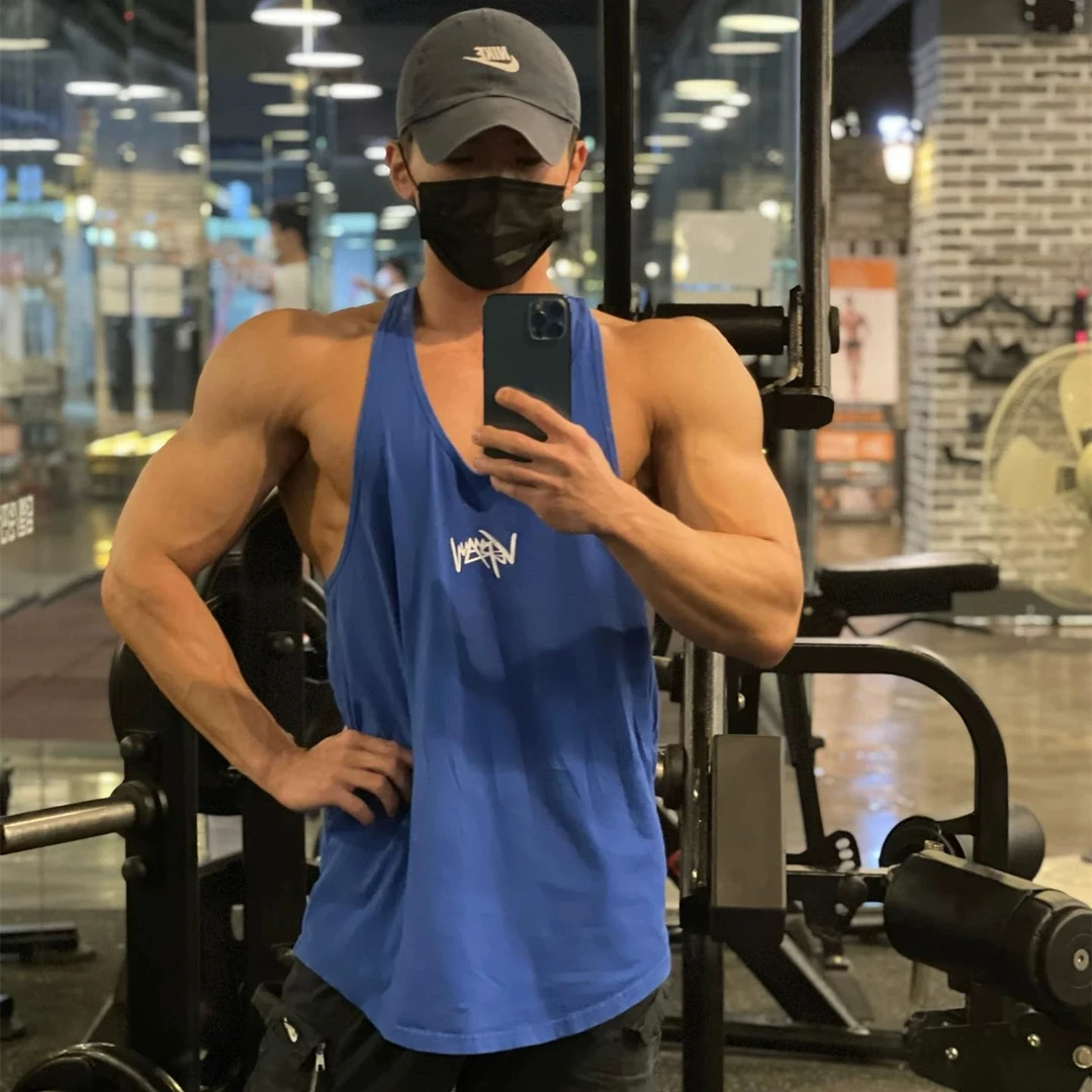 健身背心男美式训练无袖T恤弹力跑步篮球服透气吸汗户外运动上衣