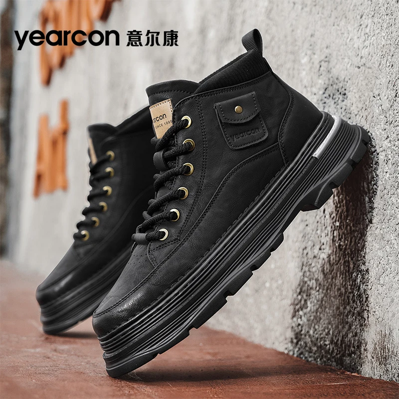 yearcon/意尔康2025冬季新款时尚高帮百搭男士休闲鞋4705
