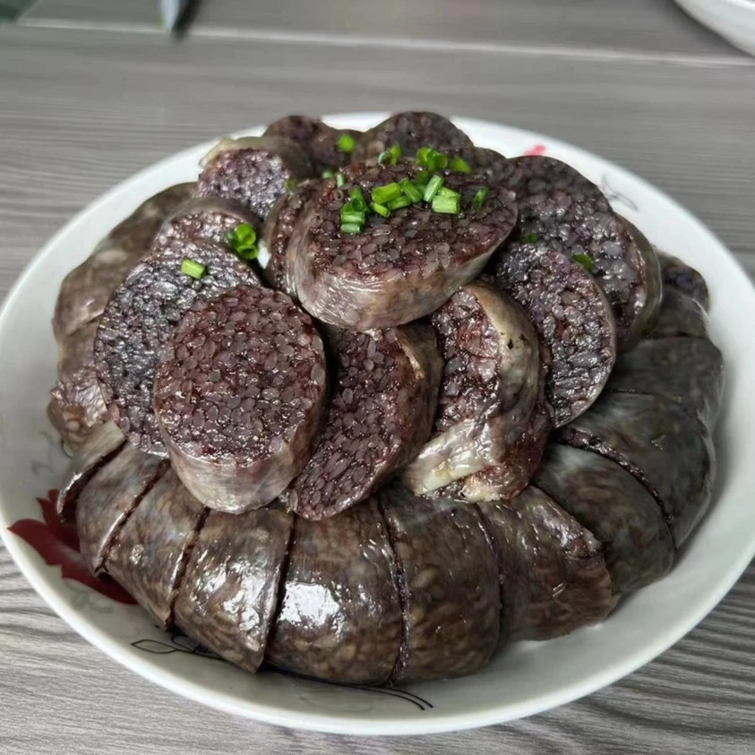 广西特色美食产品精选糯米猪血肠软糯咸香营养健康商用加热即食用