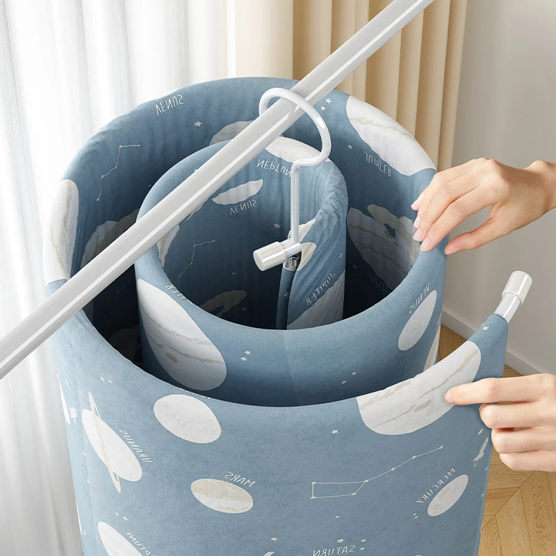 晒被子神器螺旋式晾衣架阳台家用大圆形旋转挂凉大衣架晒床单被罩