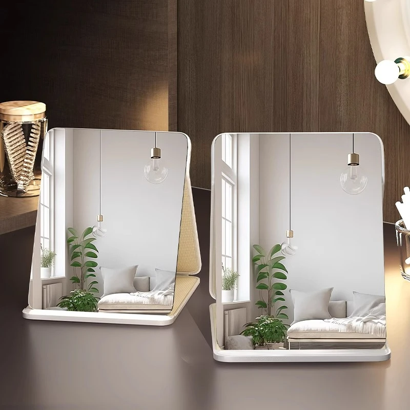 折叠便携化妆镜桌面便携台式小梳妆镜家用办公室宿舍卧室专用镜子