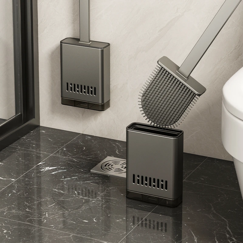 马桶刷置物架免打孔家用无死角厕所刷子卫生间浴室坐便器清洗神器