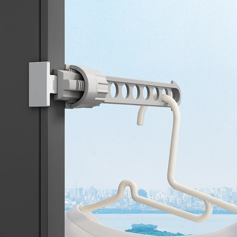 窗框晾衣架卡扣式窗台阳台晾衣神器旅行衣架窗户飘窗外晒衣架小型