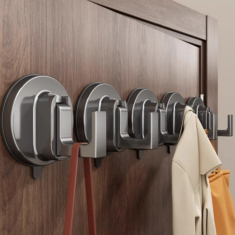 优勤吸盘门后挂钩免打孔可移动衣柜挂衣钩卫生间家用墙上粘钩