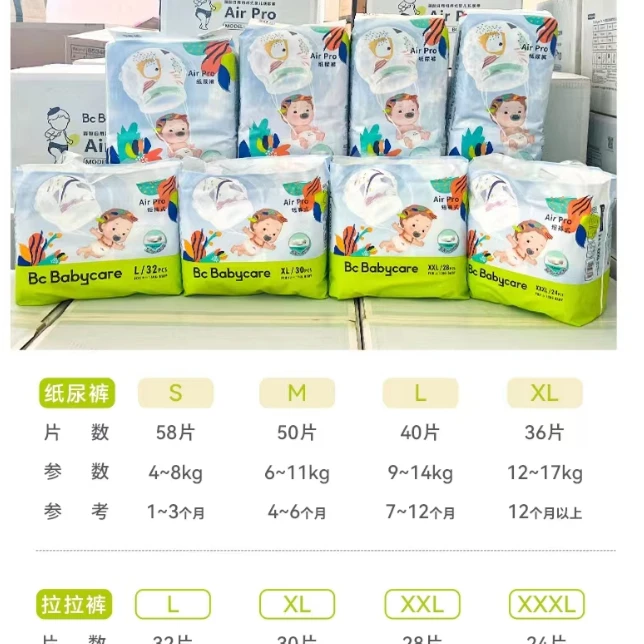 夏日 AirPro 2包包邮 BBC 皇室 bbc 弱酸 纸尿裤 拉拉裤 尿不湿-