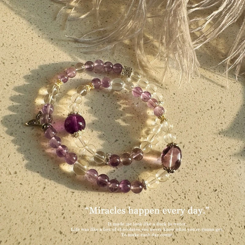 天然双圈紫水晶时尚奢品百搭