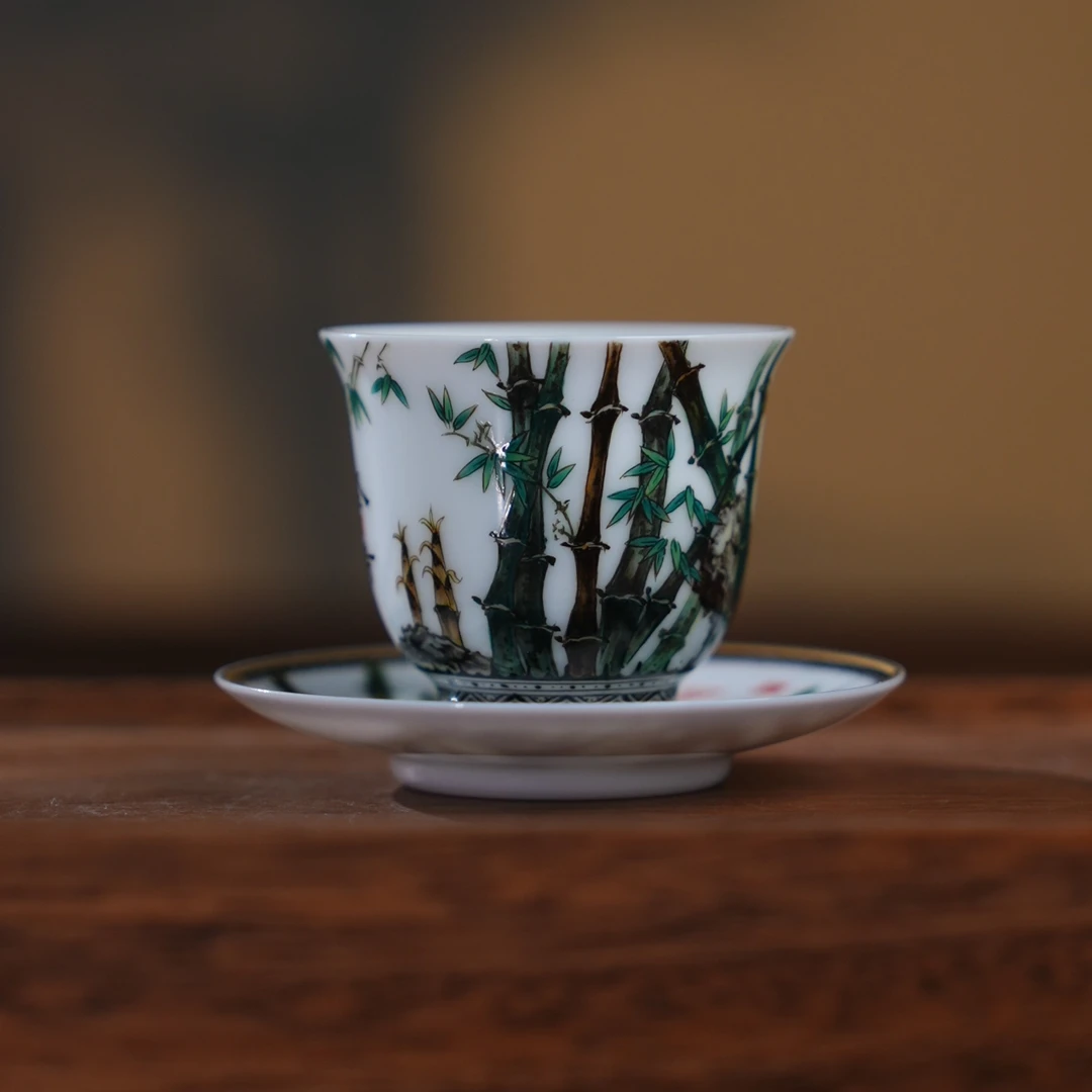 玩茗堂 竹子一杯一碟杯