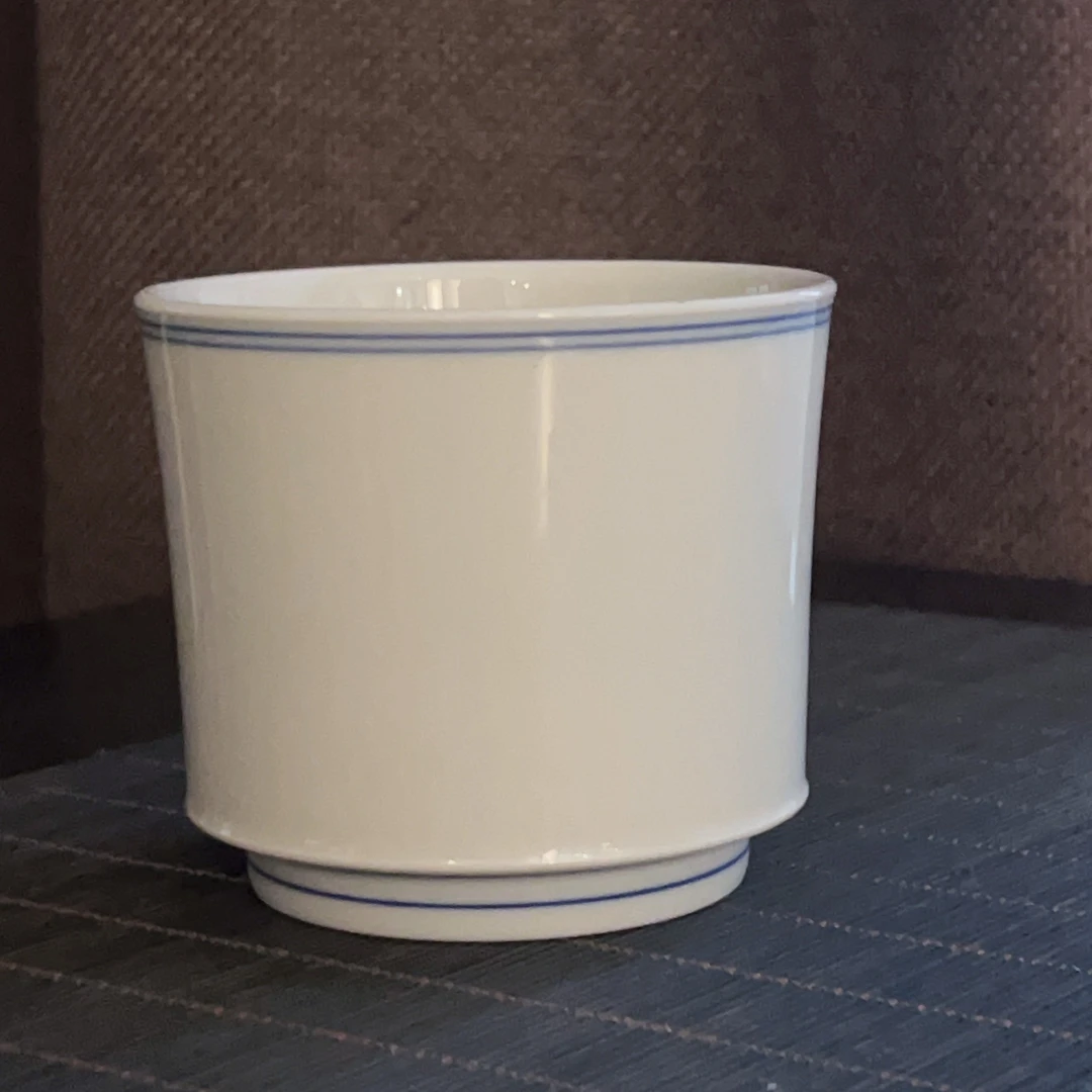 【专场福利】涂杏花 白胎弦纹直口杯