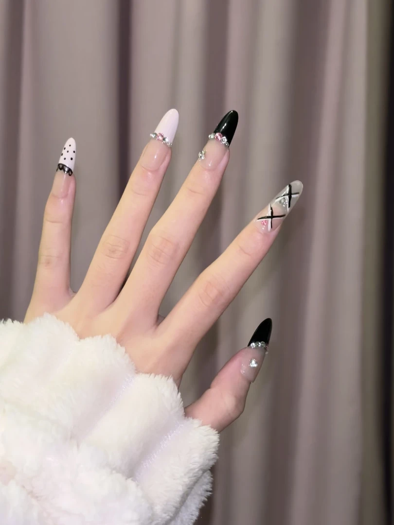 「小新纯手工穿戴甲美甲」轻奢高级感秋冬爆闪新款显白猫眼桃甲片