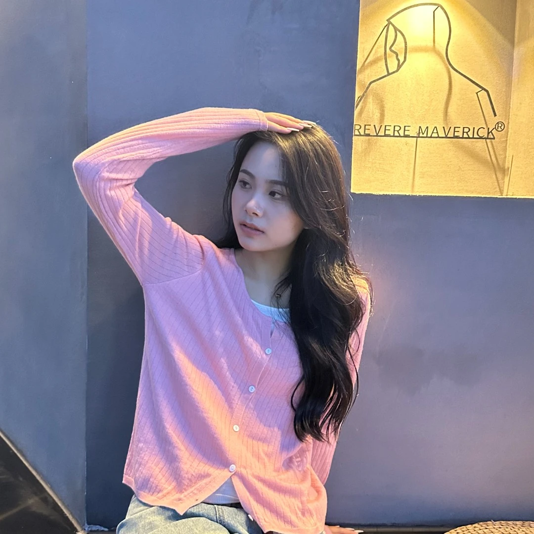 春秋宽松韩版拼色设计感小众假两件长袖ins百搭上衣外穿开衫