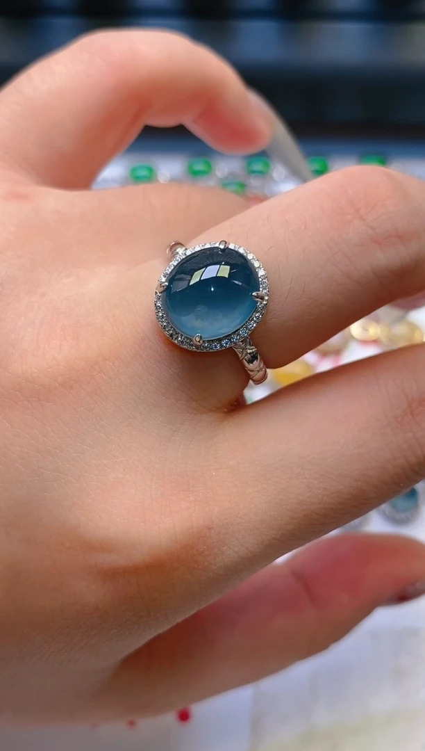 【闪购商品】翡翠耳饰银S925镶嵌天然A货翡翠