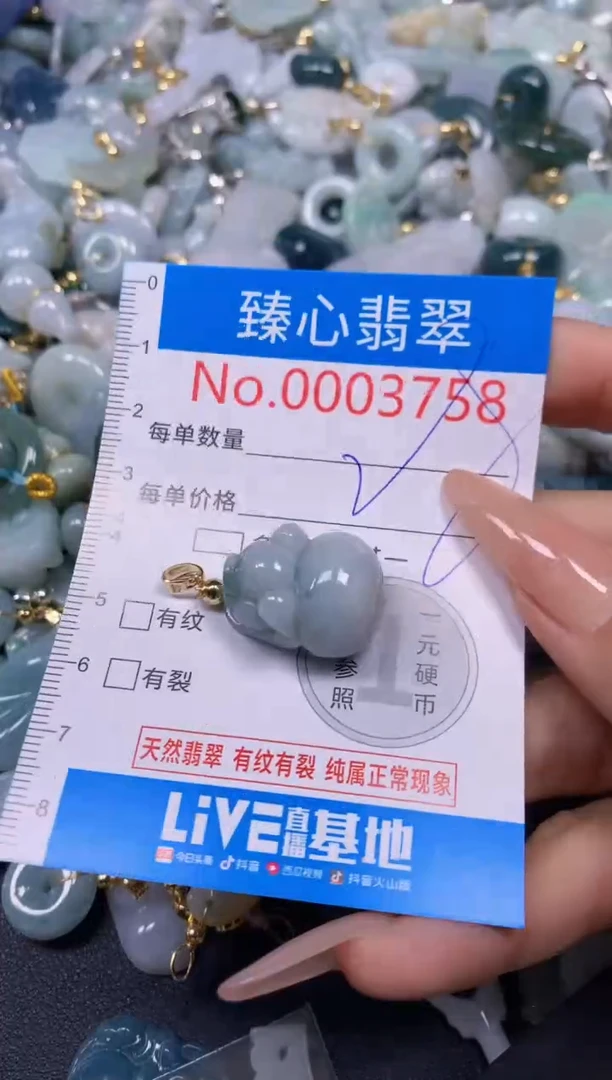 【闪购商品】翡翠颈饰未镶嵌含绳0003758