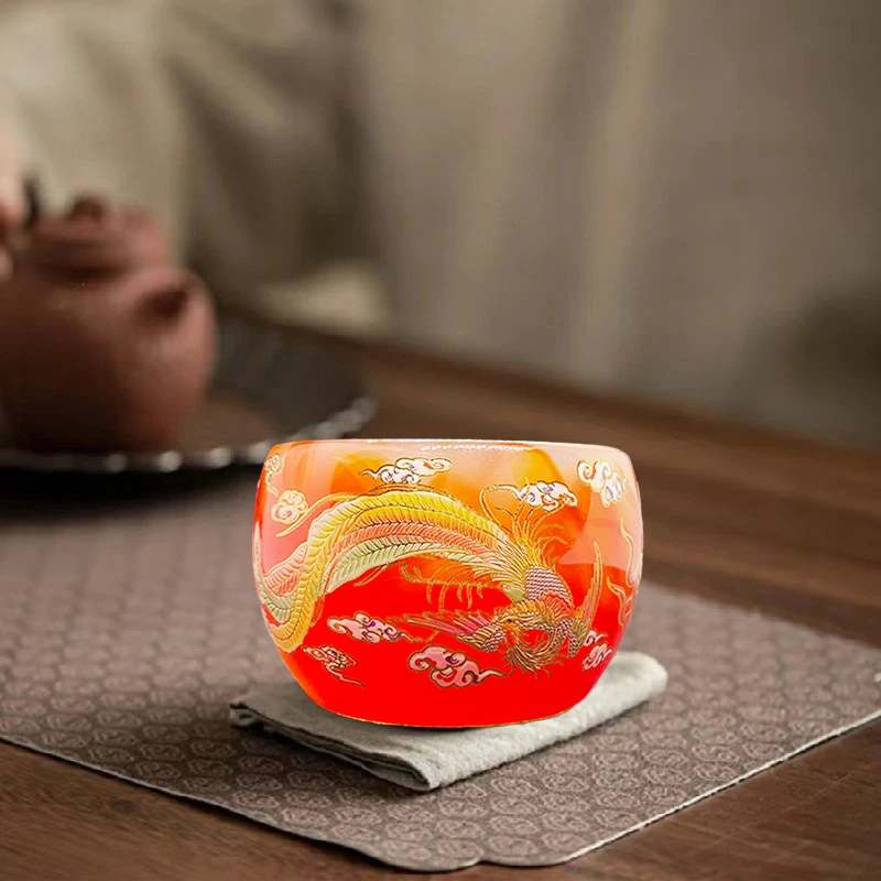 【红龙凤呈祥】茶具茶杯杯子水杯品茗杯喝茶茶具茶器网红水杯主人杯
