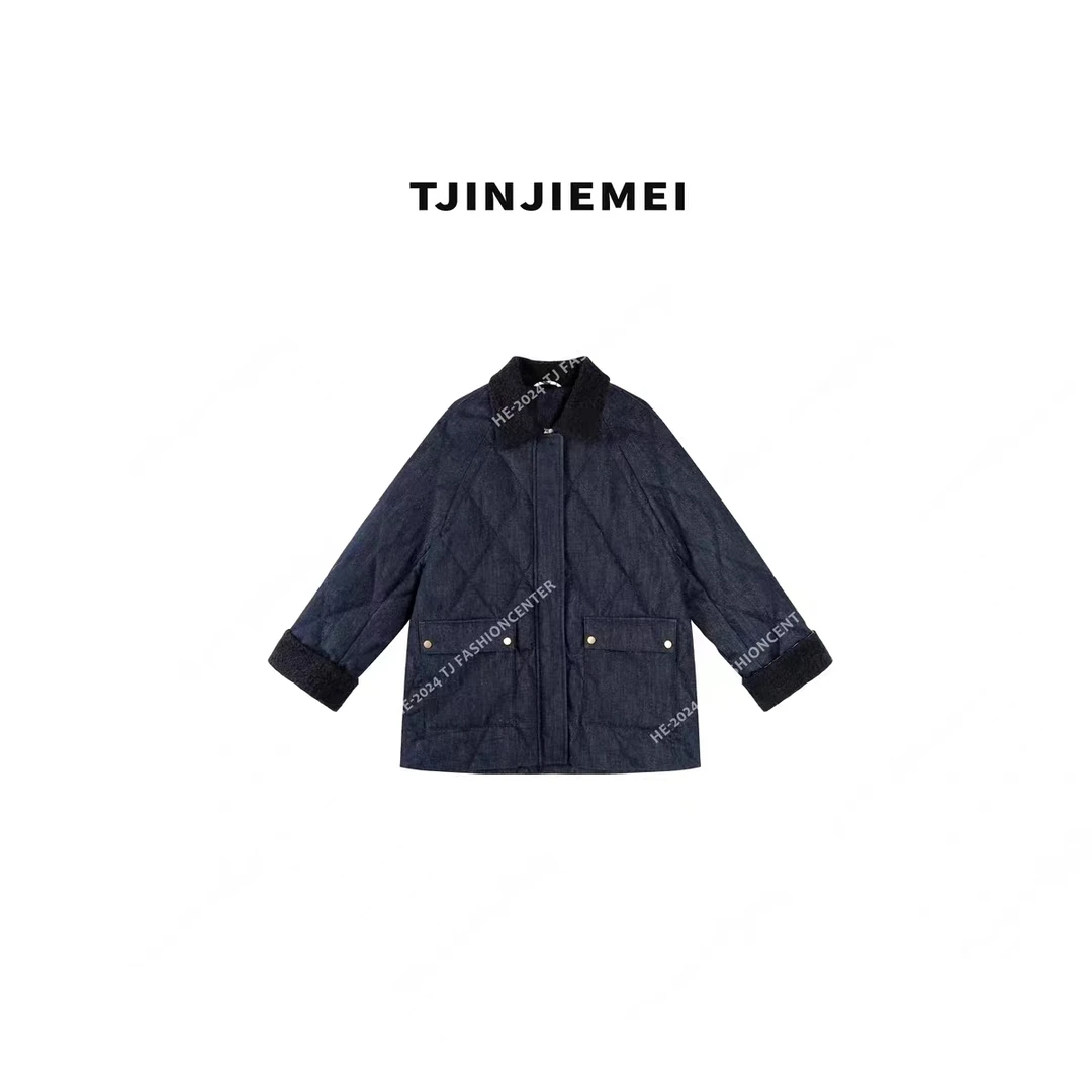 娟娟【蓝精灵】新款设计感牛仔鹅绒服外套WT2410-TJ0078