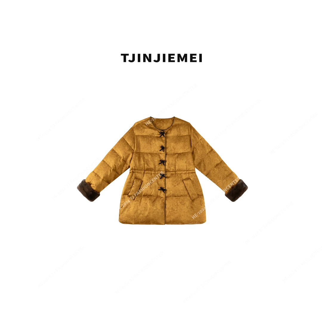 娟娟【金玉瑶】设计感高订精致气质鹅绒服ERF2411-24-D1232