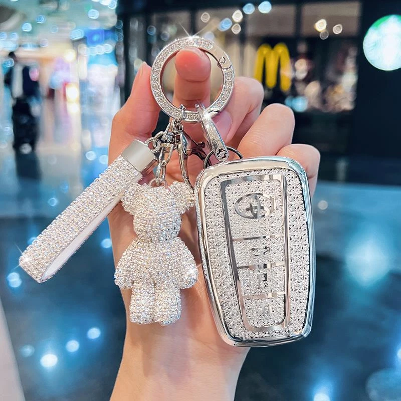 丰田卡罗拉钥匙套锐放雷凌威兰达锋亚洲龙双擎2023款专用壳扣车女