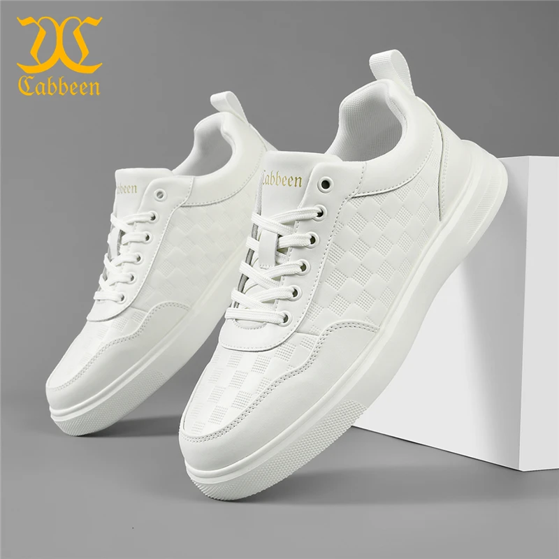卡宾小白鞋男透气男鞋2024春秋新款厚底白色潮鞋男士运动休闲板鞋