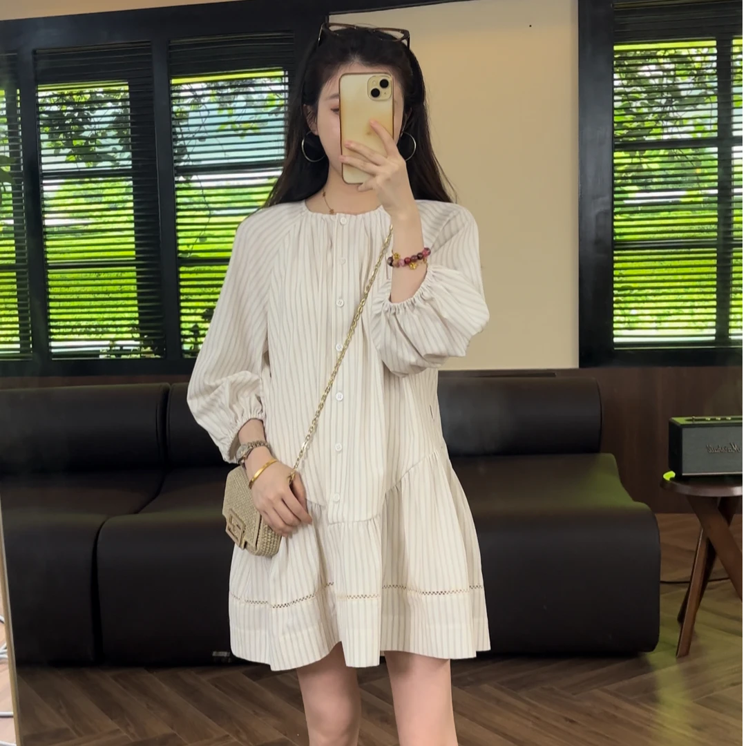 Honey Slurp【茜茜】1592宽松连衣裙女装连衣裙春秋显瘦气质长袖