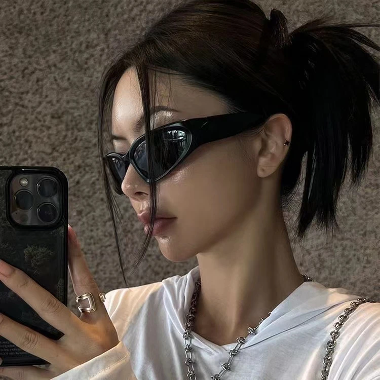 盾利斯千禧未来科技感朋克墨镜男女潮人网红街拍欧美复古太阳眼镜