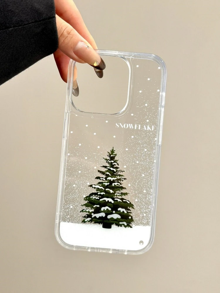 高级感流沙壳雪山绿松适用iPhone16promax苹果15手机壳14新款13女