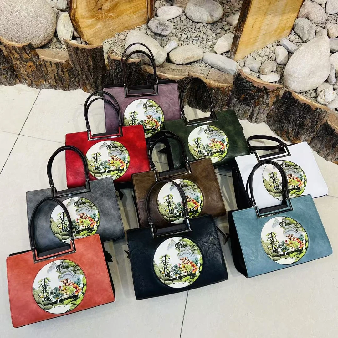 女包非遗苏绣手工点钻颜色看不清告诉主播或联系客服8763全色