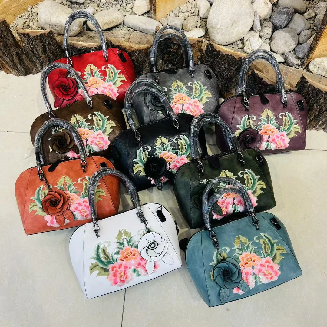 女包非遗苏绣手工点钻颜色看不清告诉主播或联系客服8983全色