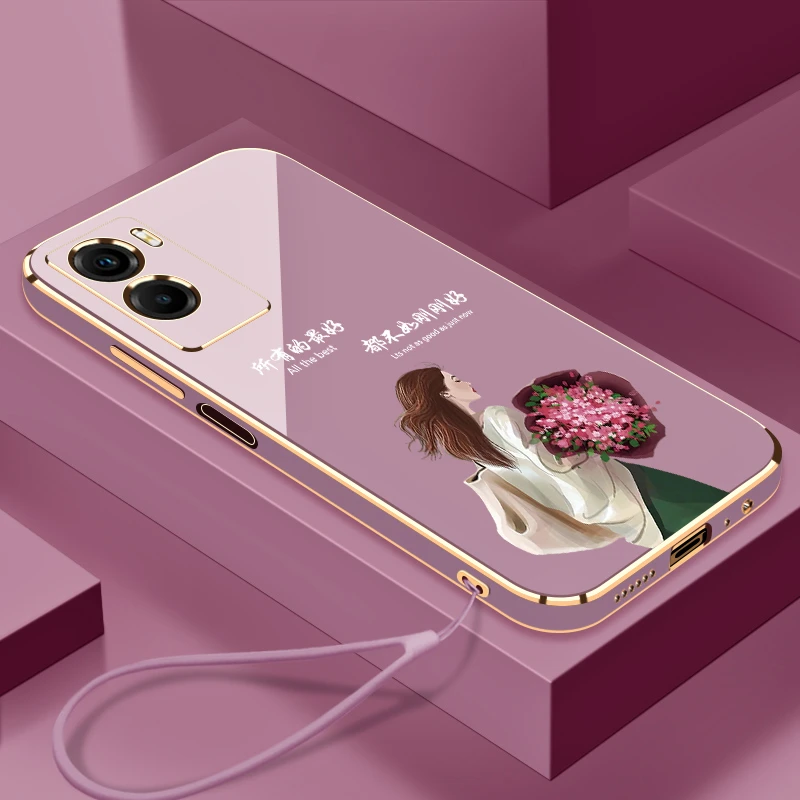 适用于VIVOY55S手机壳生活是自己的全包镜头硅胶防摔女款电镀软壳