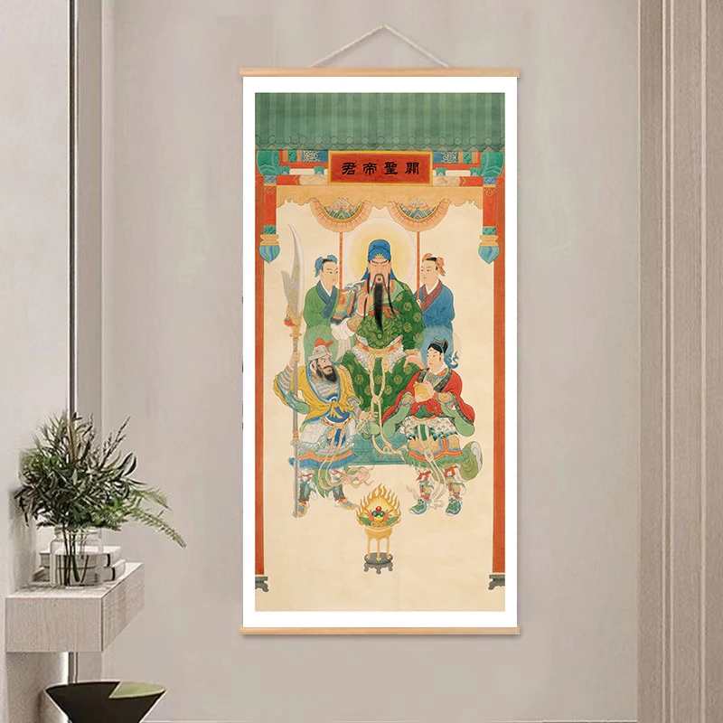 关羽地君装饰画家和万事兴中式国潮走廊挂画