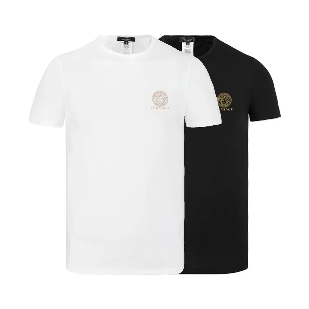 Versace/范思哲夏季修身时尚男士户日常百搭短袖圆领T恤衫AU10193