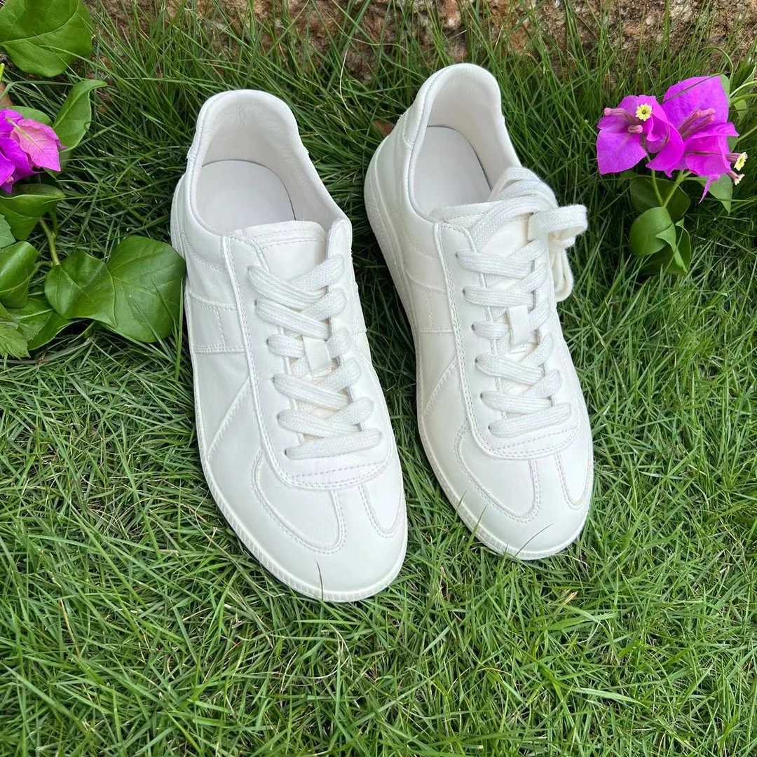 72691新款时尚舒适休闲百搭软底透气白色透气头层牛皮小白鞋女