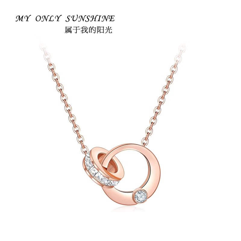 锌合金项链 锌合金Worthy love莫比乌斯项链