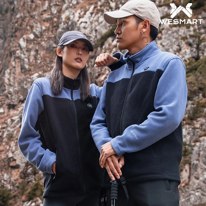 Wesmart 智能加热保暖软壳抓绒衣男秋冬户外防寒内搭摇粒绒外套女