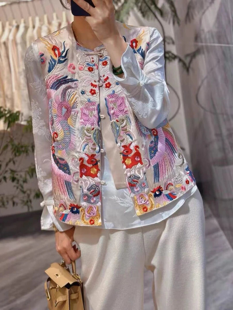 【艳子】优选中式绣花春季时尚百搭重工刺绣马甲十二生肖