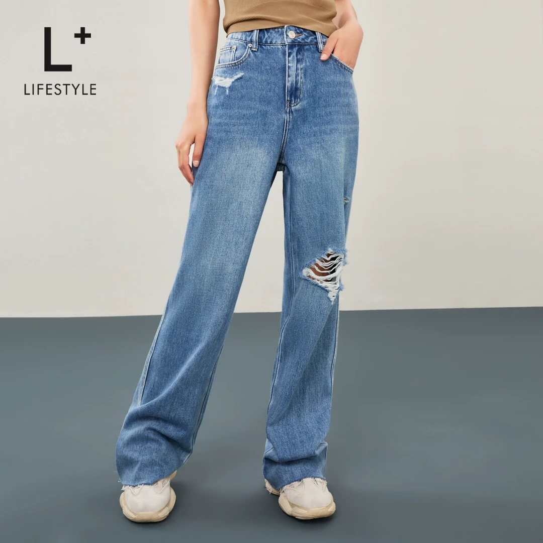 【小余专属lifestyle】破洞牛仔裤 L3195309