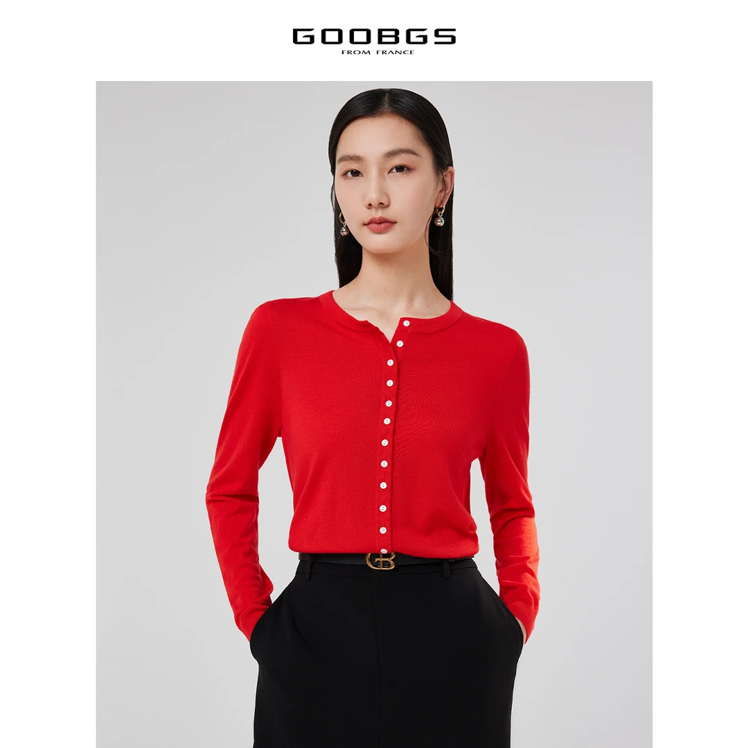 【小余专属】谷邦GOOBGS 长袖绵羊毛毛衫女 G3174708