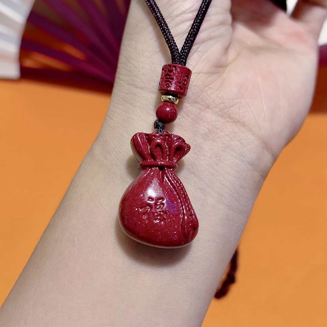 含辰砂工艺品【清库存】紫金砂财富福袋男女吊坠