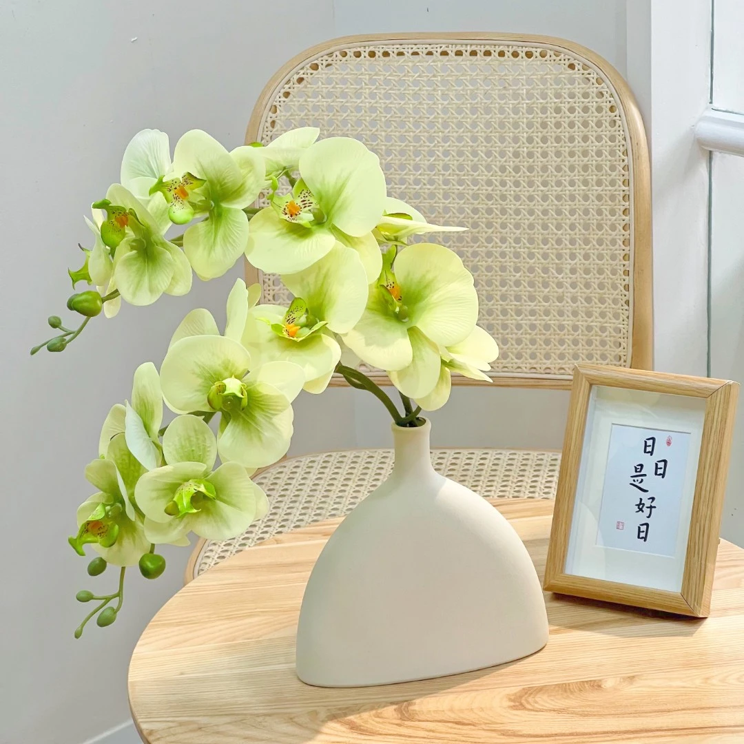 【半夏】蝴蝶兰手感仿真花套装高端简约客厅餐桌摆放假花装饰摆件