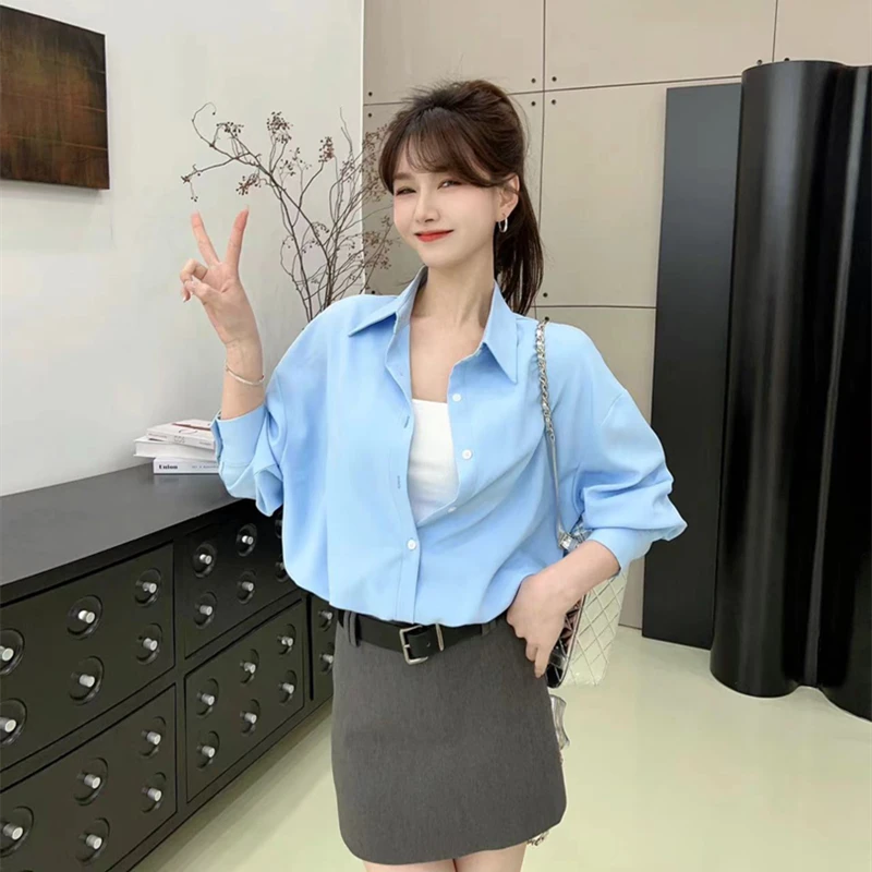 卡卡女装官方旗舰正品店春款简约大方叠穿感假两件衬衫女气质别致