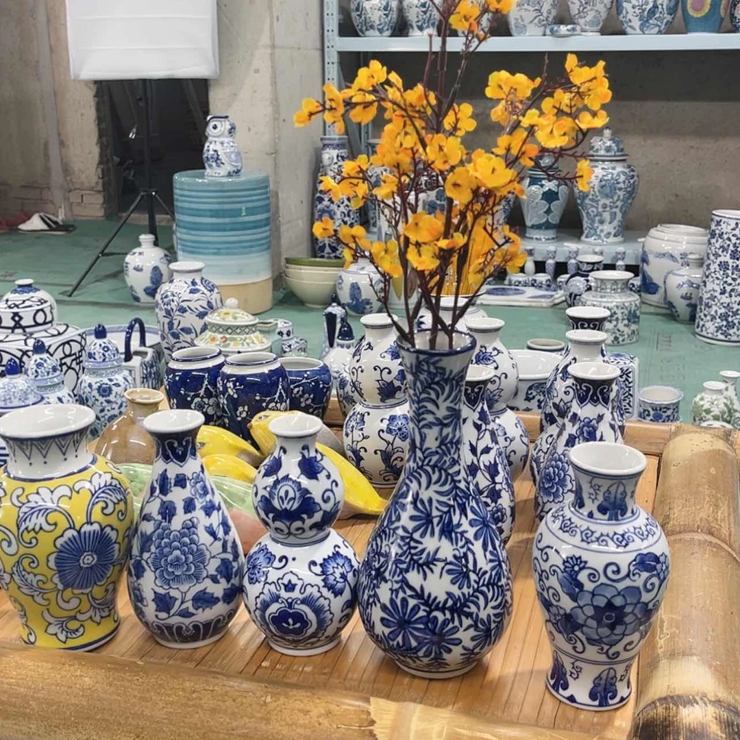 【闪购商品】陶瓷青花陶瓷，花瓶摆件，