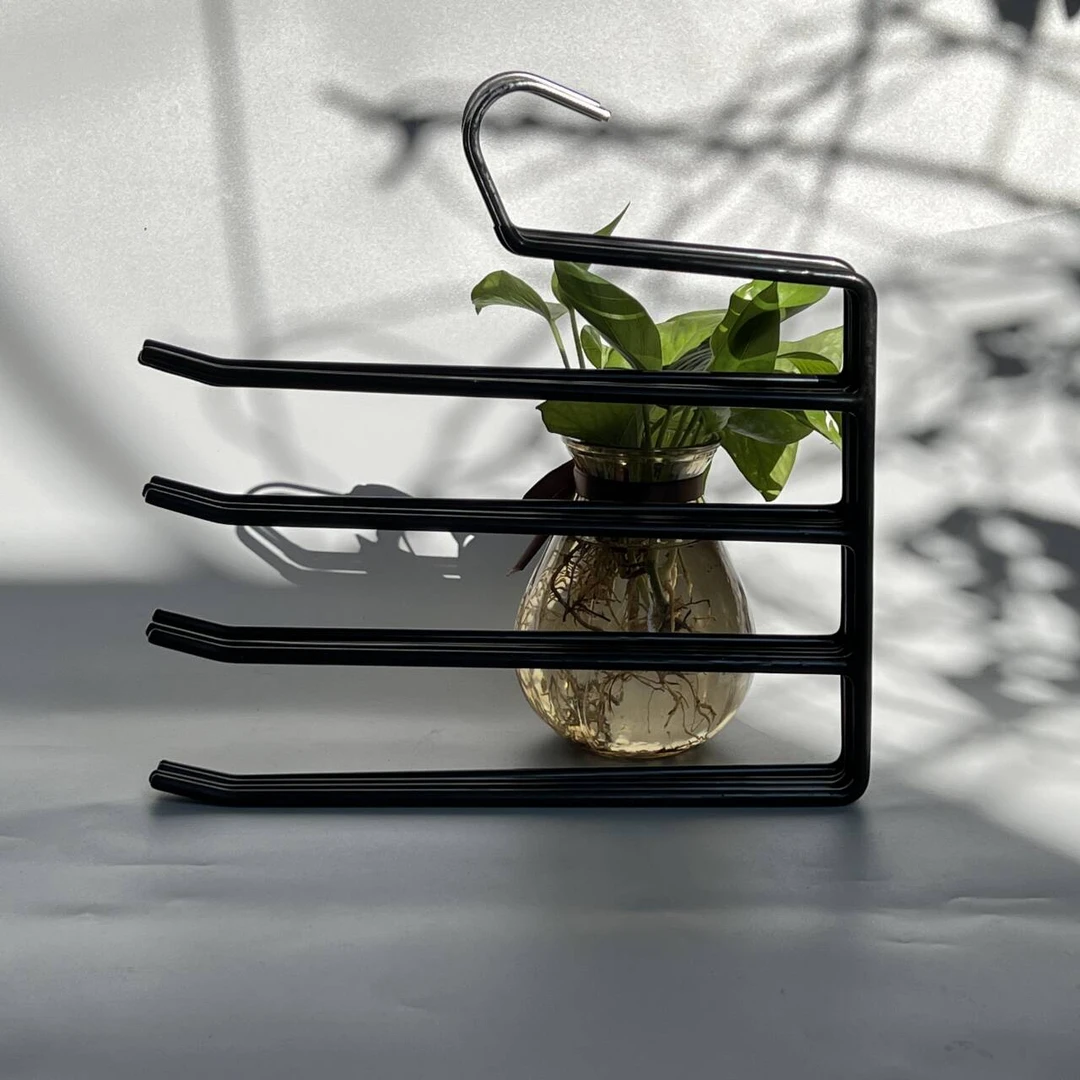 【3支】KJ018多层成人裤子架高锰钢PVC浸塑无痕裤夹群夹晾晒衣架