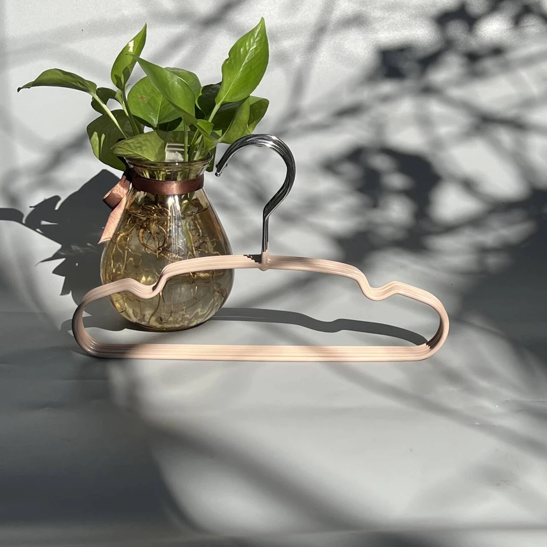 【25支装】E009儿童衣架高锰钢PVC浸胶无痕防滑防晒收纳晾晒衣撑