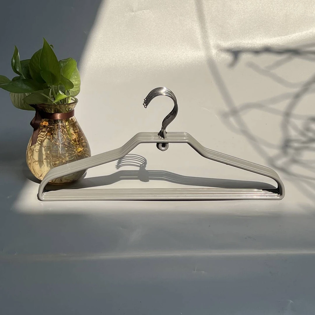 【8支装】C018成人衣架加粗高锰钢浸胶无痕防滑防晒收纳晾晒衣撑架