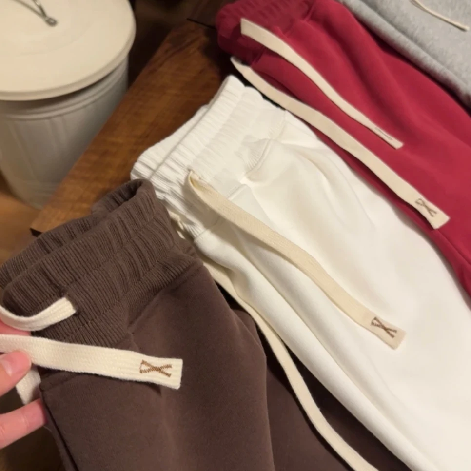 “一条过冬”加厚加绒男女同款束脚口巨显瘦卫裤2343R