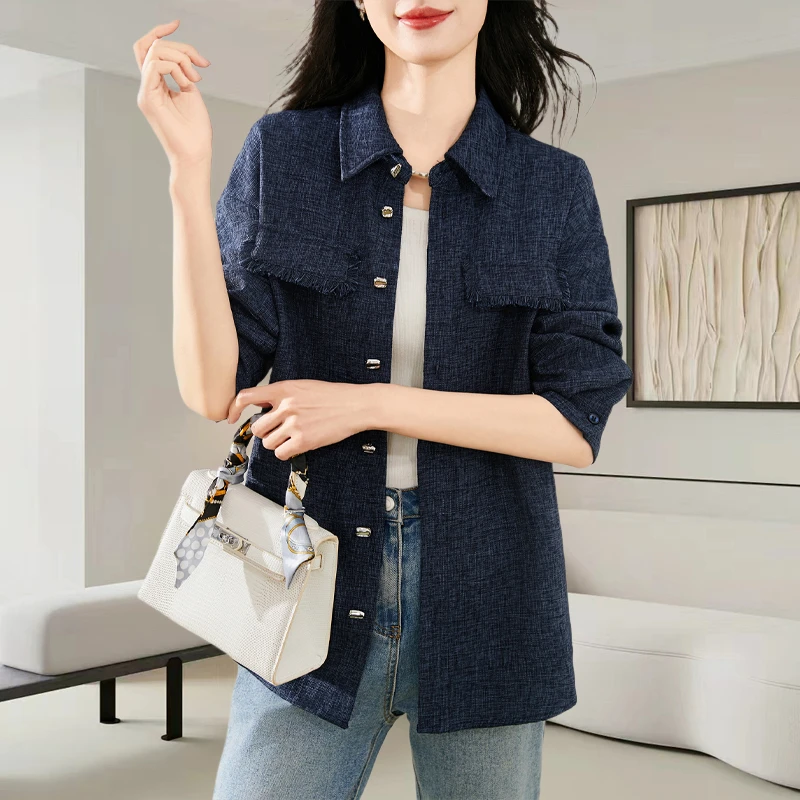 高端欧货小香风外套女2025春季新款大码宽松休闲显瘦高级感上衣