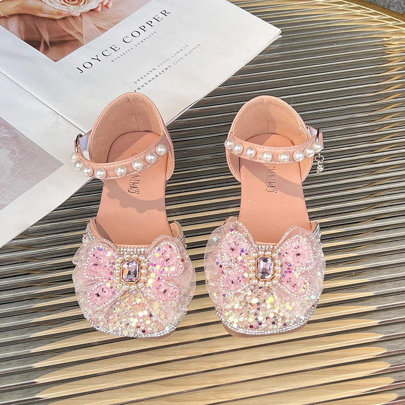 凤姐【方糖】女童水晶2023夏季新款水钻公主鞋儿童洋气凉鞋夏季